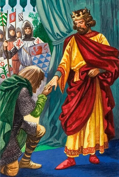 The Welsh Leader, Llewelyn, Surrenders to King Edward by Peter Jackson